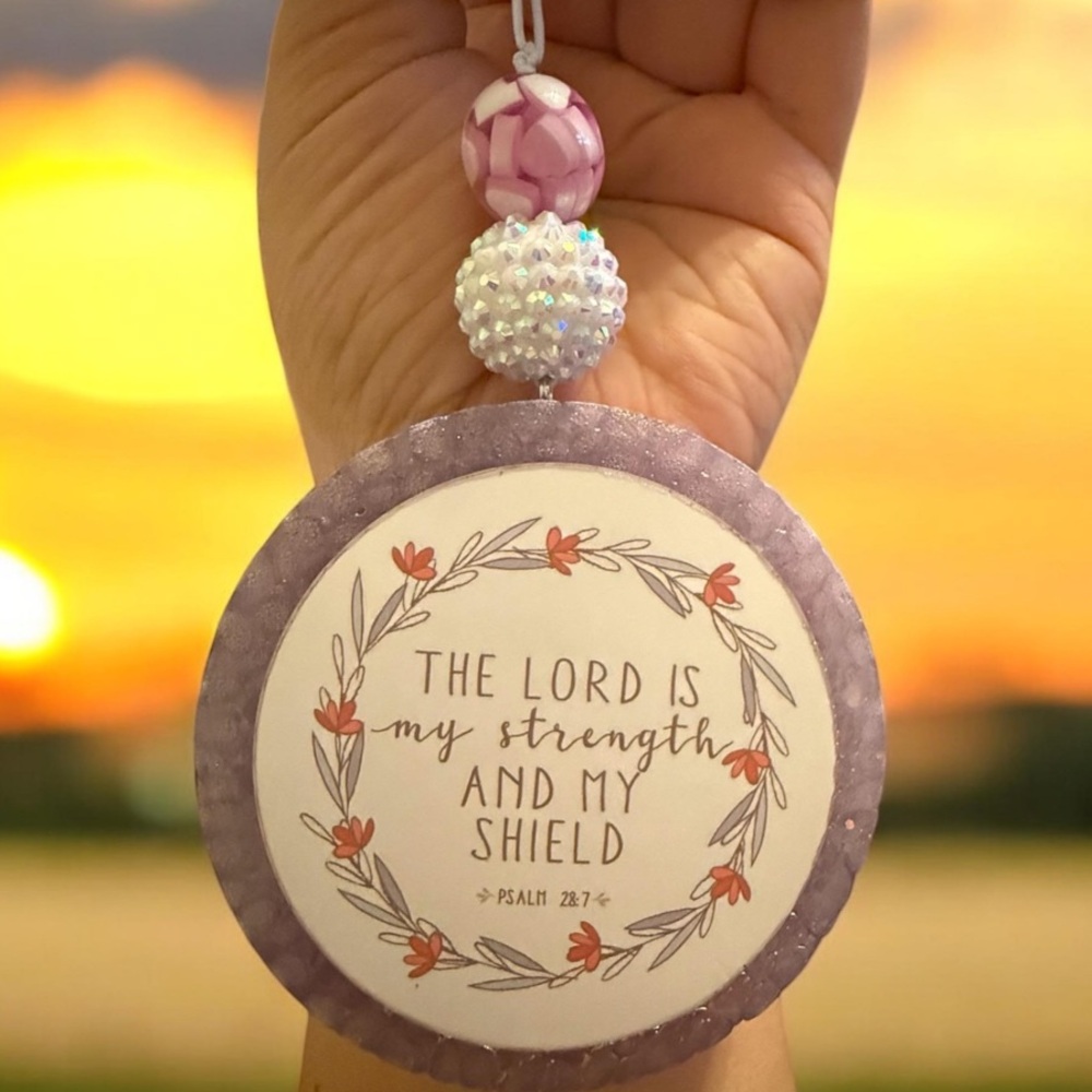 Lord is my strength Car Freshie | cactus blossom